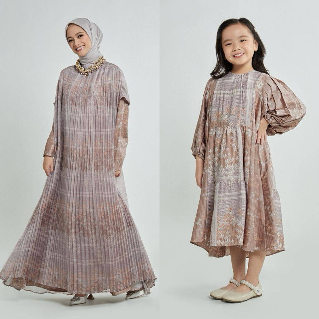 Kamiidea-Preloved Tania Dress Adult (Dress Lebaran Wanita Dewasa) dan Syara Kids Dress (Dress Lebara