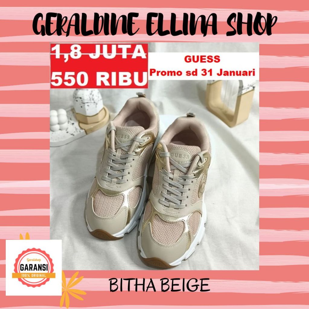 Sepatu sneakers Guess wanita 100% original SALE BITHA