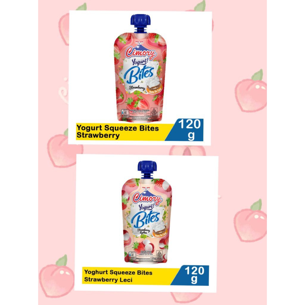 Cimory Yogurt Squeeze Bites Strawberry Leci