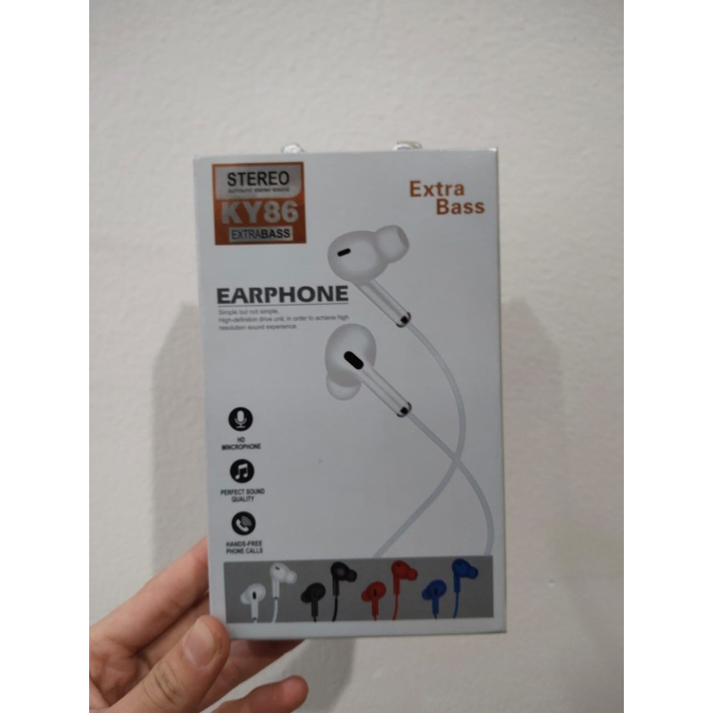 HEADSET STEREO KY-86/KY-86 HEADSET BASS(PUTIH)