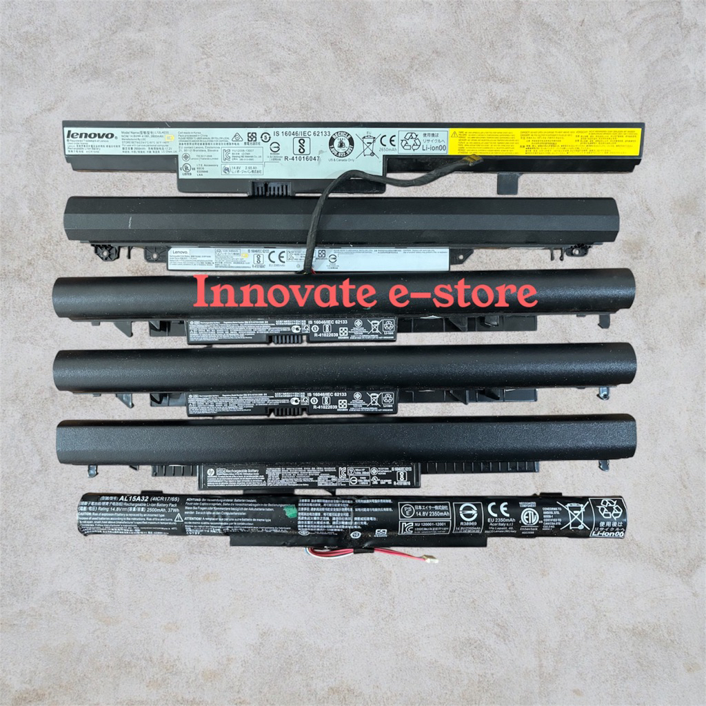 Baterai Battery Laptop 4 Cell Bekas Rusak Mati Drop