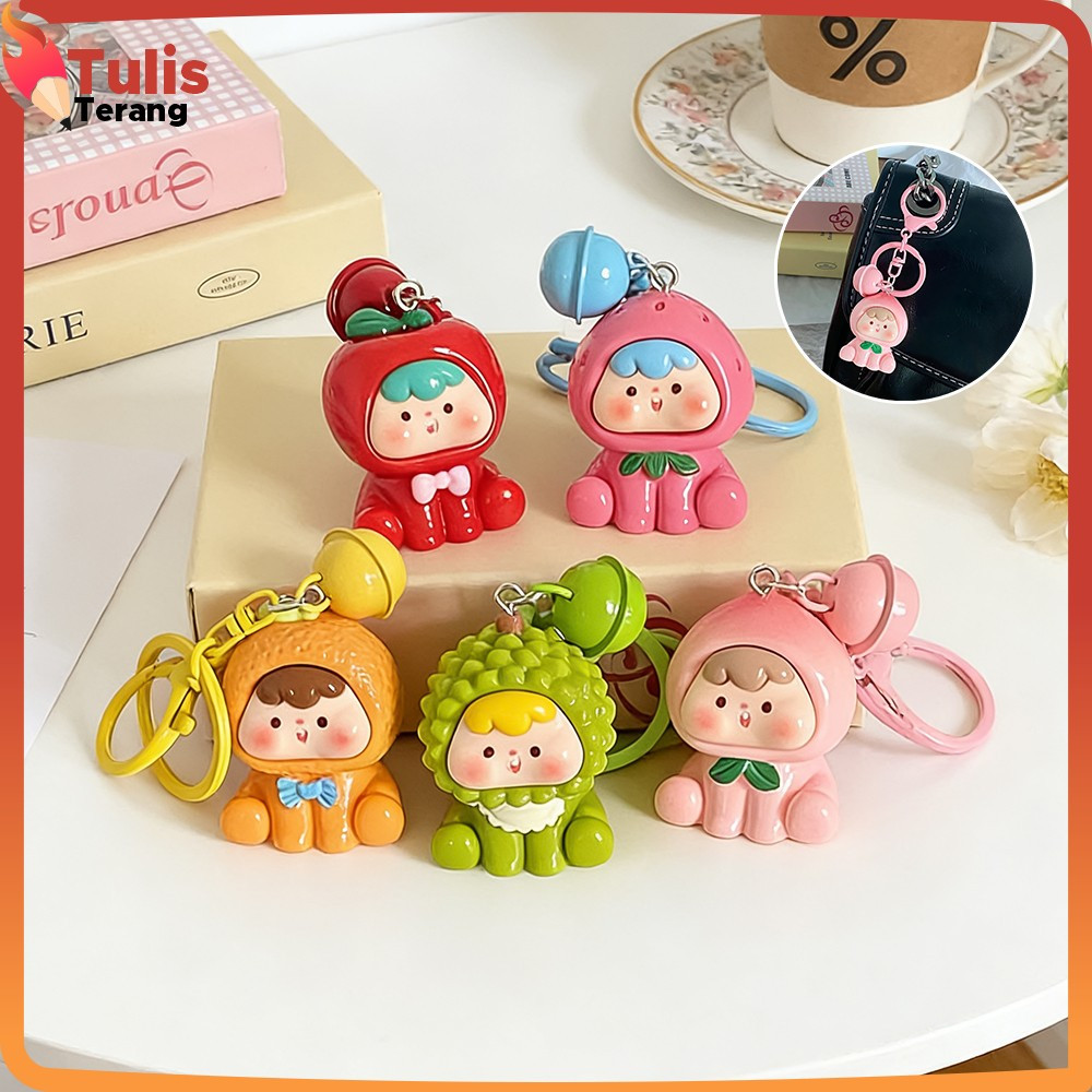 Gantungan Kunci Resin Buah Mini Aksesoris Tas Bag Charm Sovenir / Ganci Mobil Motor Aesthetic Karakt