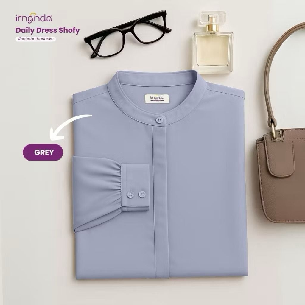 shofy dress by Irnanda gamis polos remaja dewasa gamis kekinian gamis lebaran busui friendly dress o
