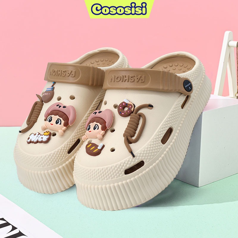 Cososisi Sandal Wanita Model Lucu Sandal Clog Baim Sandal Anak Kartun Lembut dan Ringan Kuning