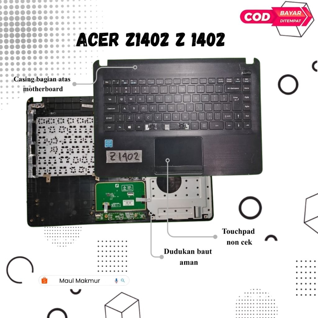 SECOND Casing Laptop Acer Z1402 Z 1402 | Casing C Bagian Atas Motherboard Laptop