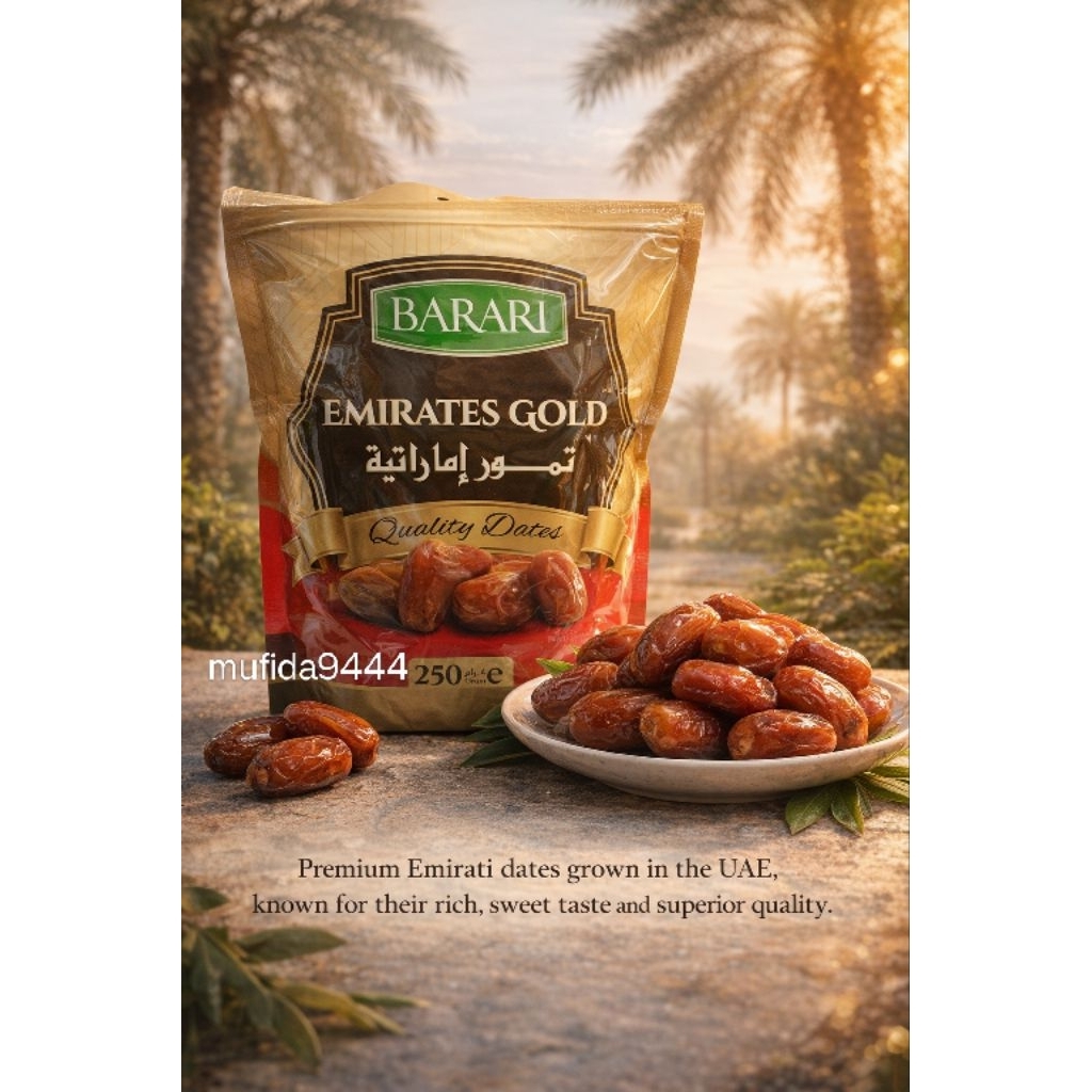 kurma Emirates gold 250gr kemasan pouch