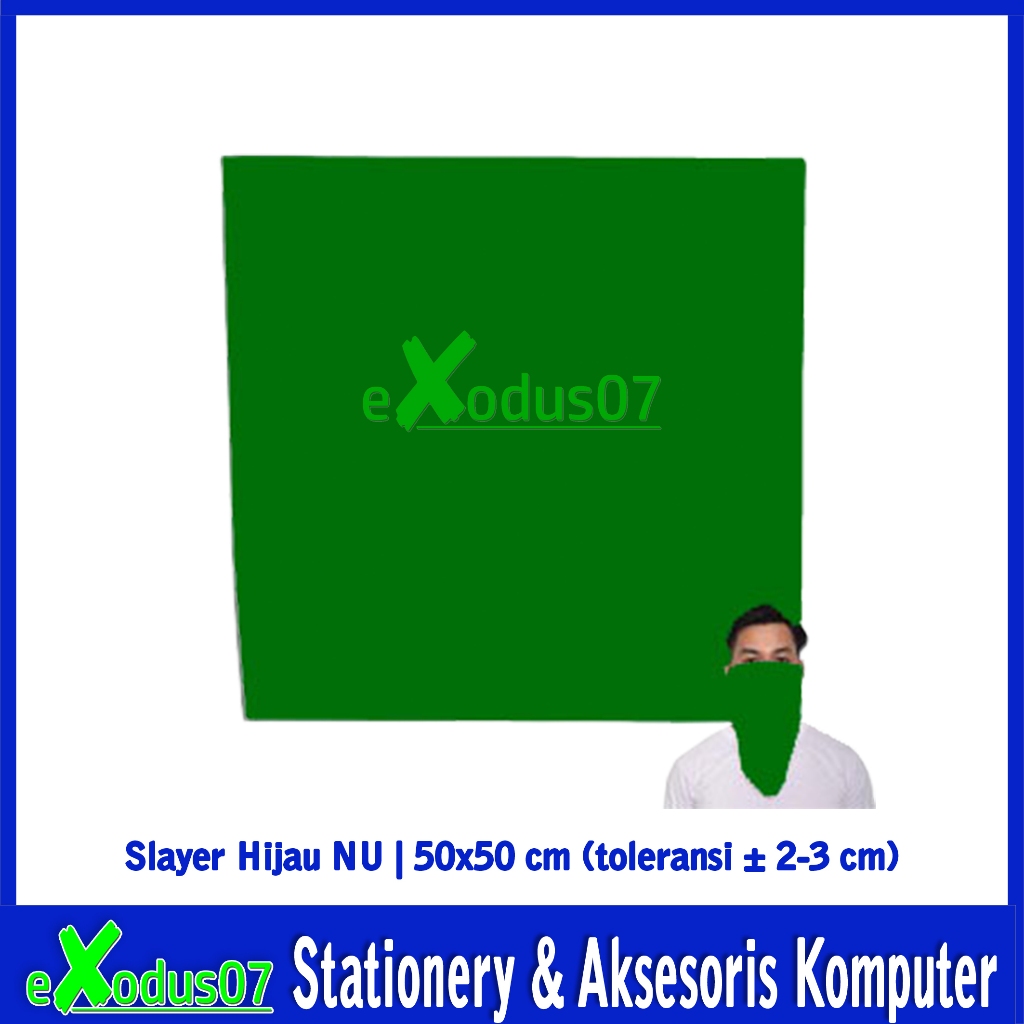 SLAYER HIJAU NU POLOS UK. 50X50 CM
