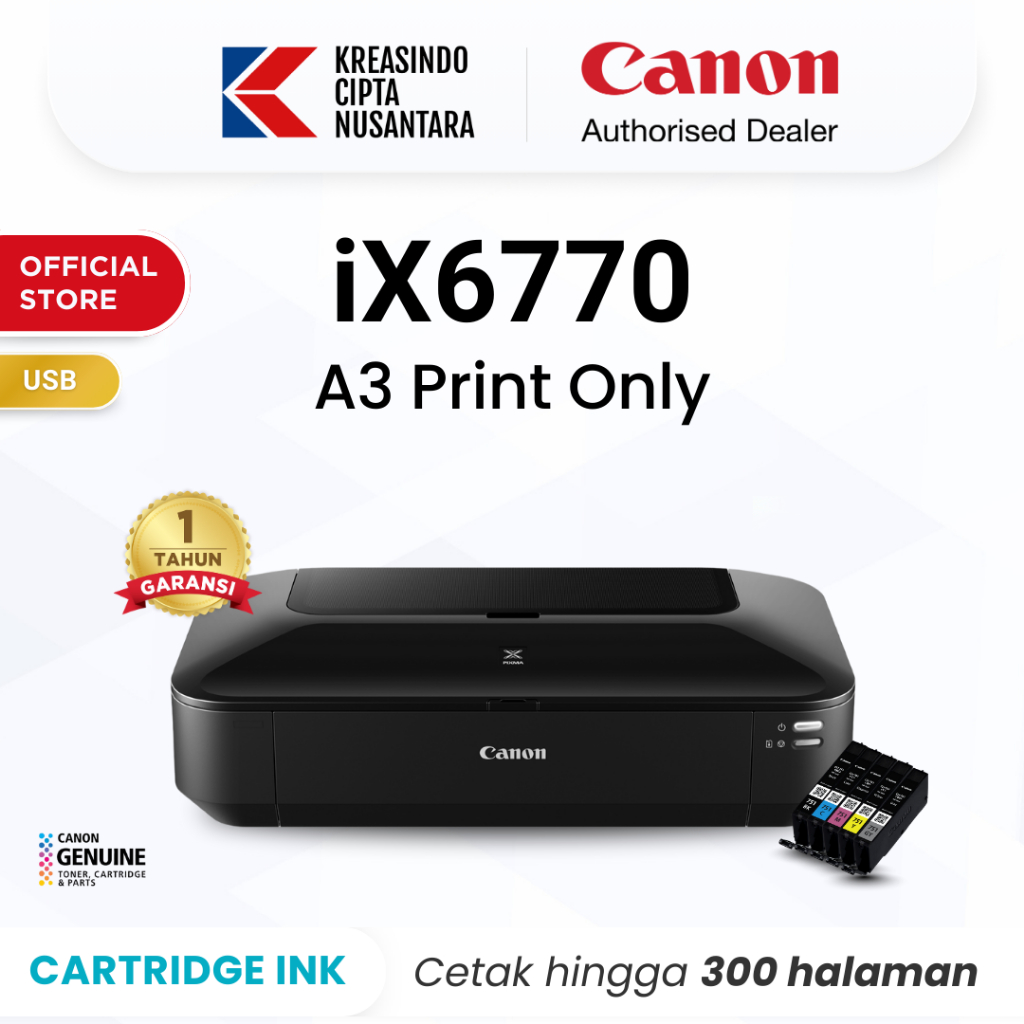 Printer A3 Canon iX6770 - Inkjet Cartridge Print Only USB - Garansi 1 Tahun