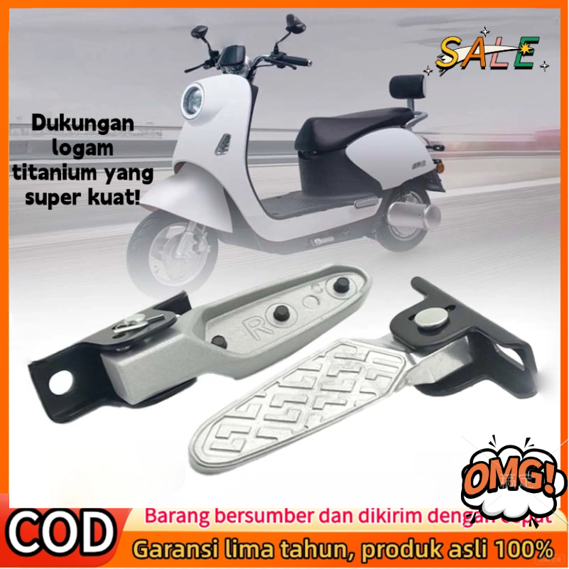 Footstep Sepeda Listrik 1pasangan Pedal Sepeda Listrik Lipat Pedal Belakang Sepeda Listrik Aluminum