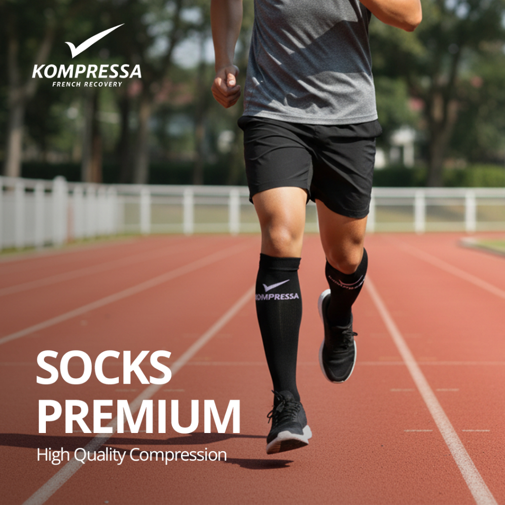 KOMPRESSA Kaos Kaki Kompresi Premium Made In France French Recovery Sock Kualitas Terbaik Olahraga