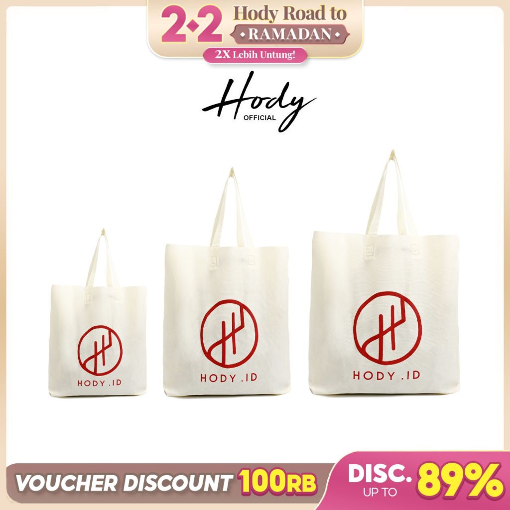 Hody - TOTEBAG CREAM by Hody Tas Hody Bungkus Tas Sepatu Dompet