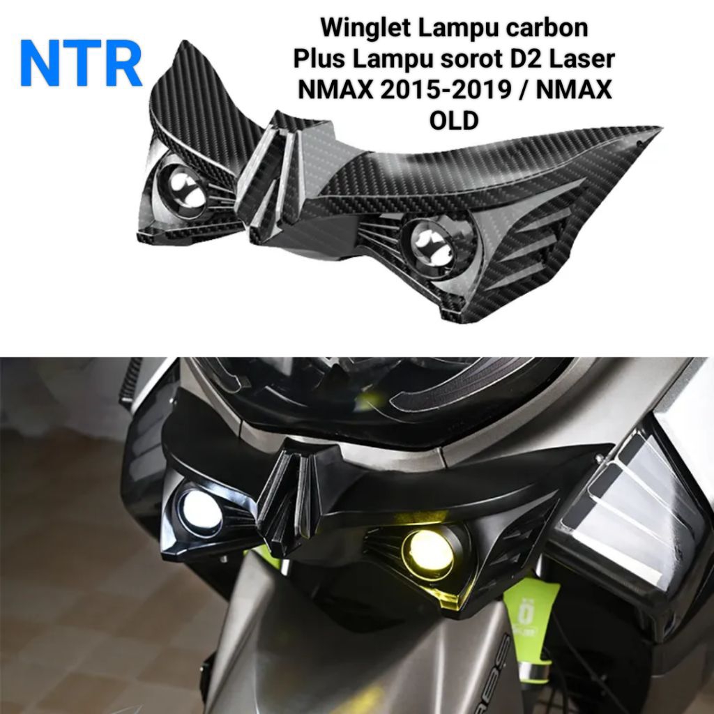 Winglet Carbon Nmax Lama Dapat Lampu 2 biji 2015 sampai 2019 Winglet Karbon