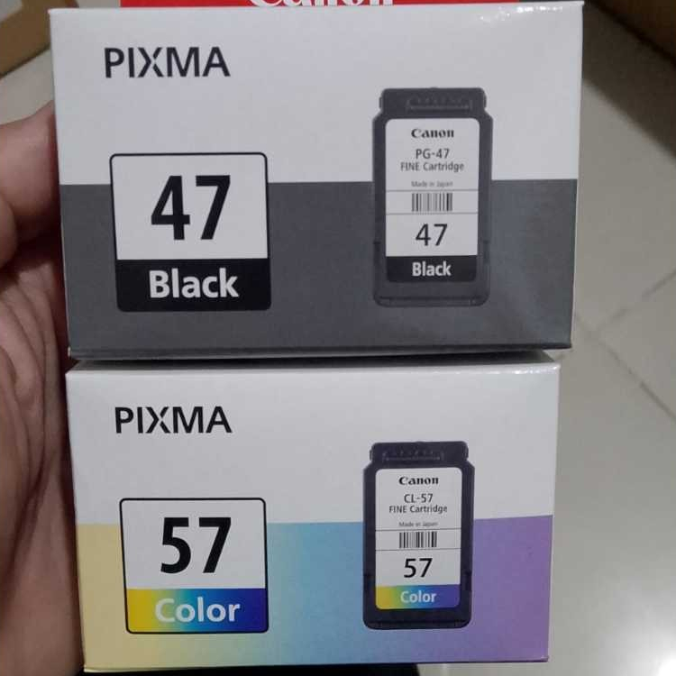 Canon Cartridge PG-47 / PG-57  Black Color Original Tinta Printer Canon PIXMA E400/E410/E470