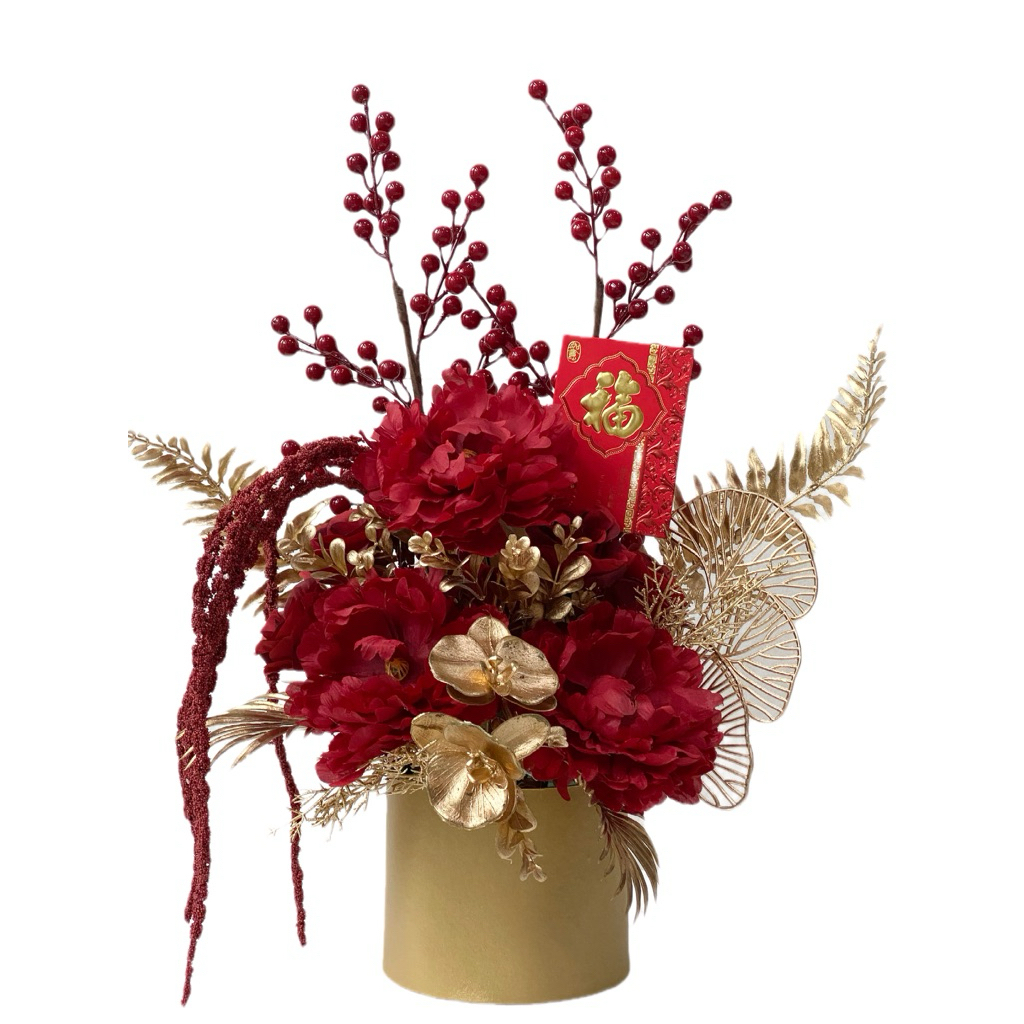 Hampers bunga imlek pajangan meja