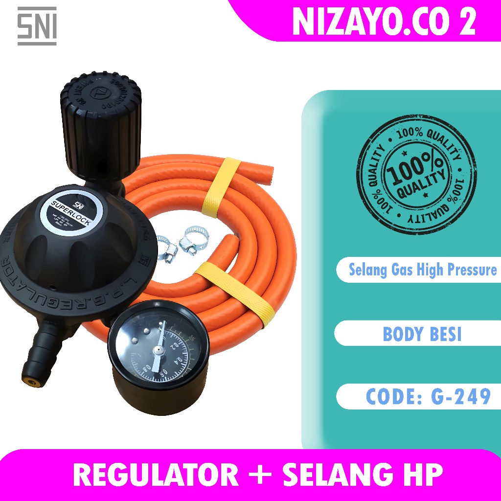 GASCOMP GRS-925 Regulator Selang Gas LPG Komplit Set SNI
