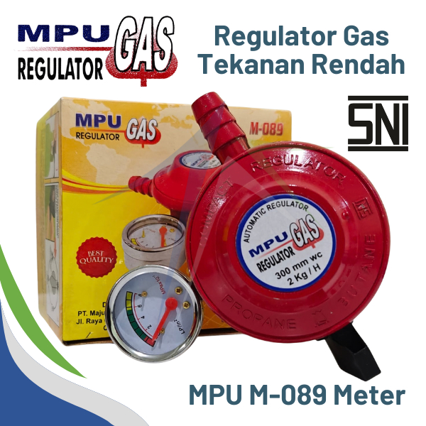 Regulator Gas Tekanan Rendah Meter MPU SNI Murah MPU M-089 / Regulator Gas Non Meter Murah