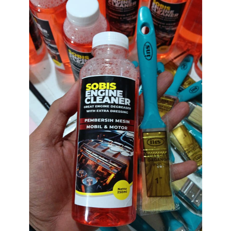 Engine Degreaser Pembersih Kerak Mesin Bagian Luar 250ml set kuas
