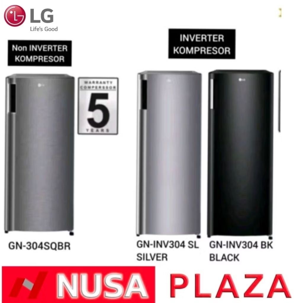 FREEZER LG 6 RAK INVERTER / NON INVERTER 304 SERIES (LUAR MEDAN/CARGO PROTEKSI)