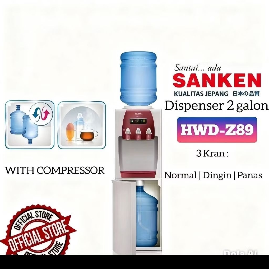 Sanken Dispenser Galon Atas Bawah HWD Z89