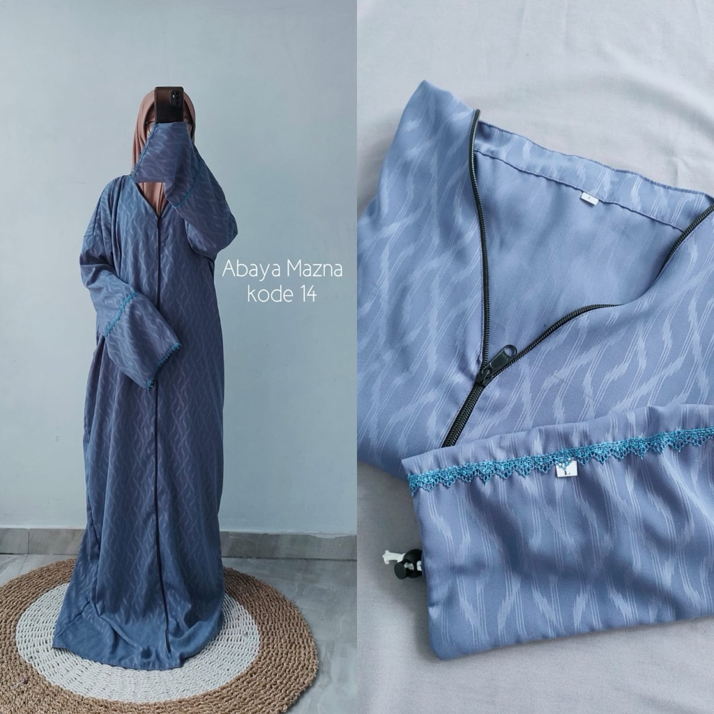 ABAYA MAZNA || ABAYA ARAB ZIPER EMBOS || ABAYA SHOLAT DEWASA