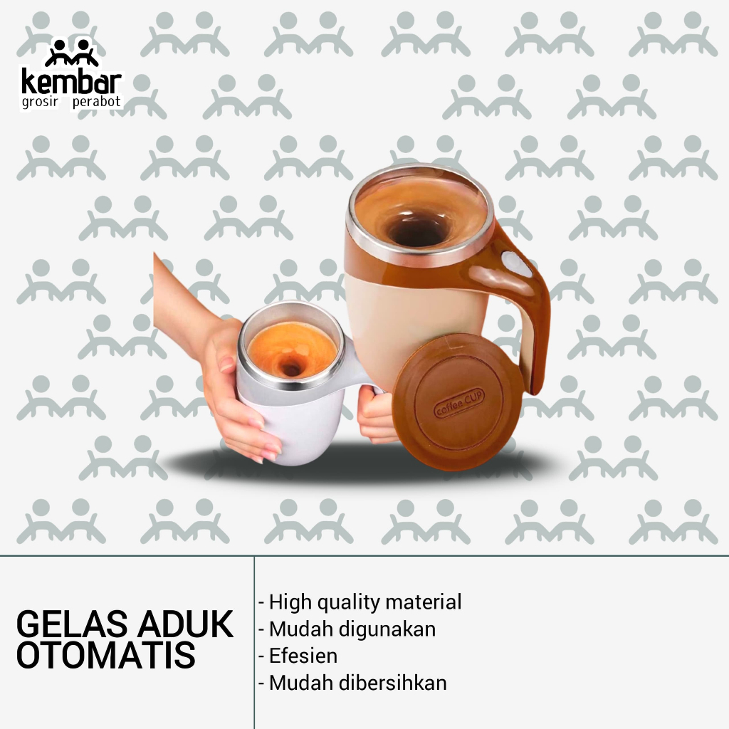 ( BISA COD ) Gelas Mug Aduk Otomatis Kapsul Magnetik Pengaduk Stainless Steel 380ml - TERLARIS