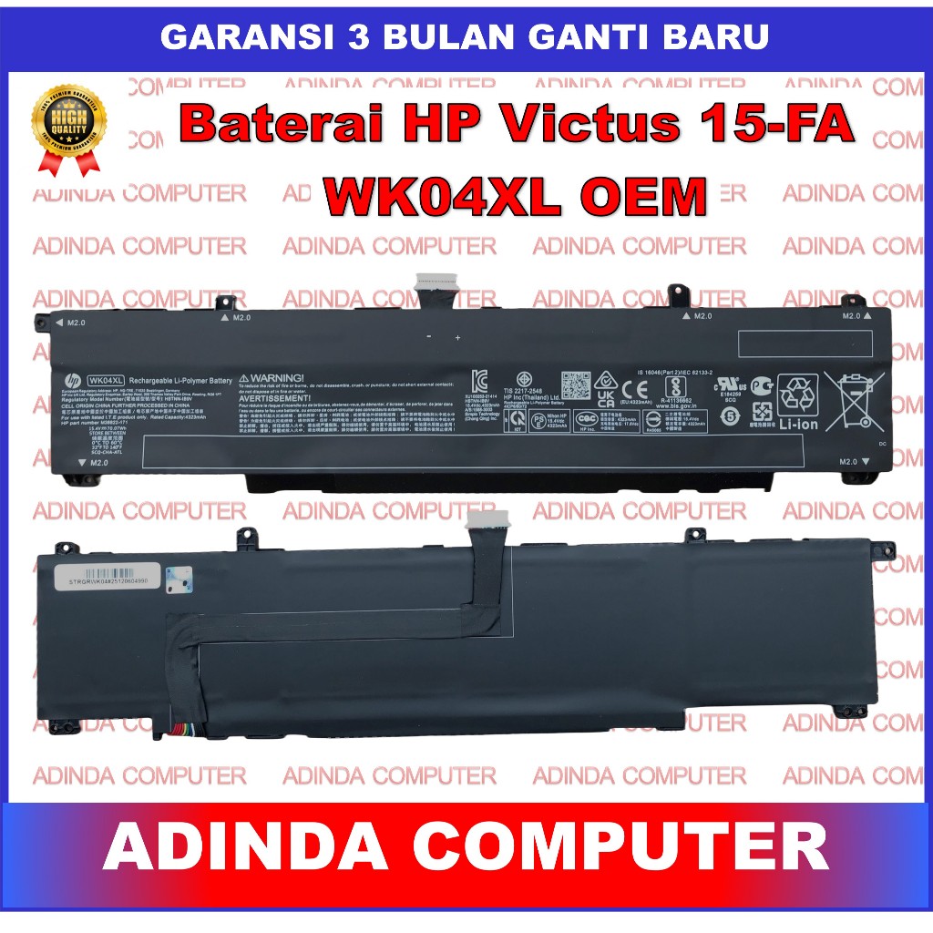 Baterai HP Victus 15-FA 15-FB 15-FB0012AX WK04XL HSTNN-OB2C M38822-171