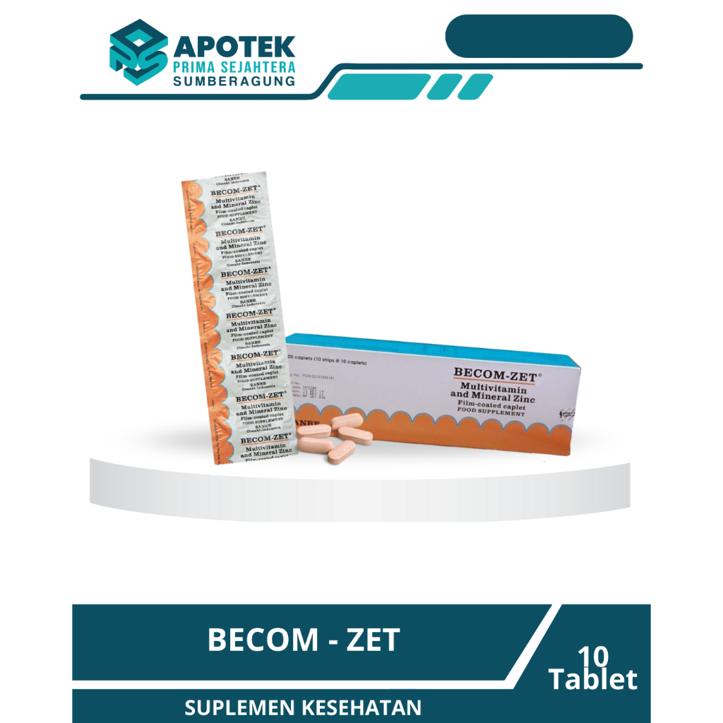 BECOM-ZET Multivitamin and Mineral Zinc / Becom Zet Multivitamin 1 Strip isi 10 Tablet