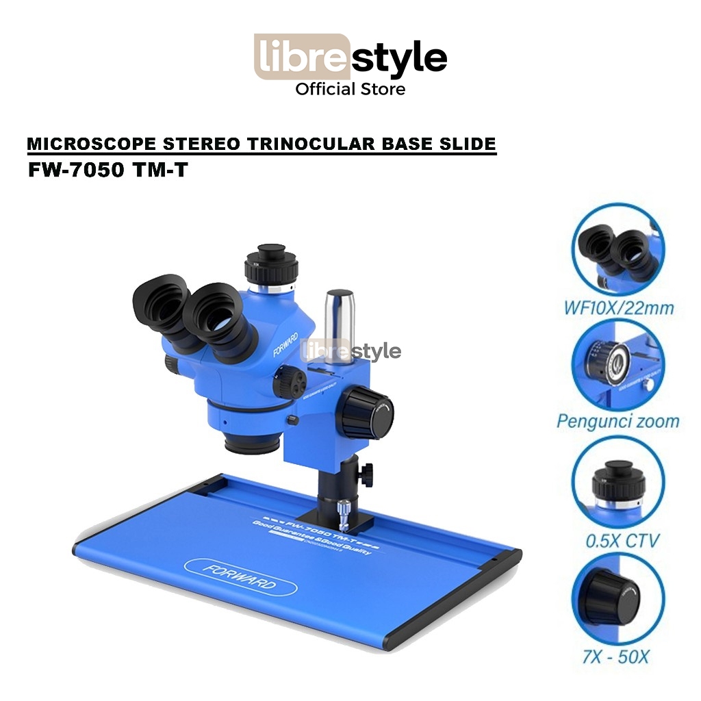 Microscope Stereo Forward FW-7050 TM-T Trinocular Base Slide Original