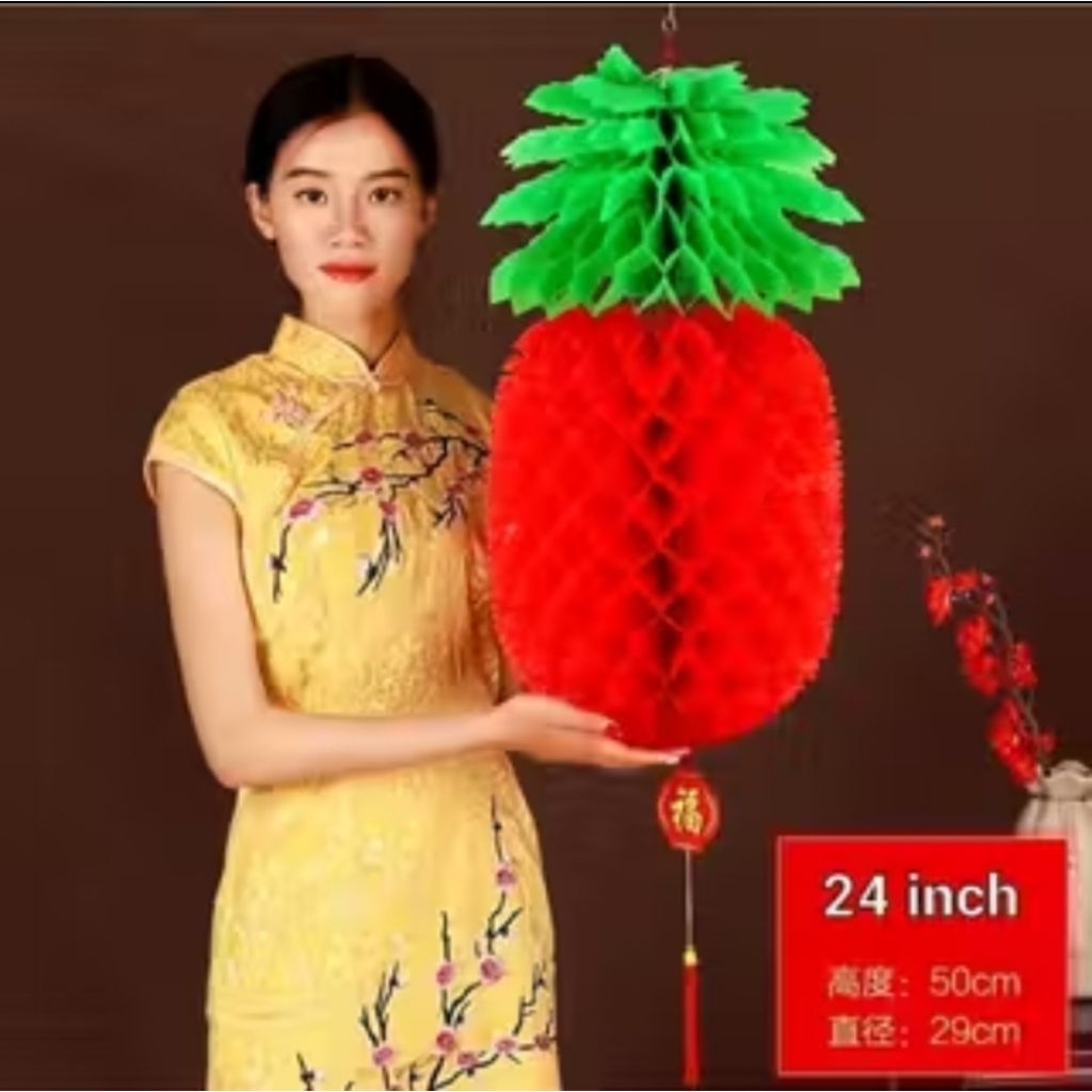 lampion nanas imlek honeycomb