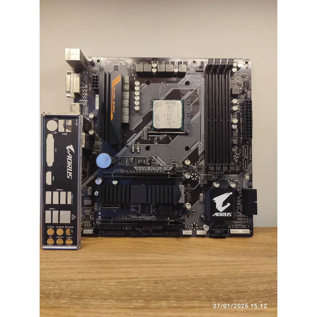 Mobo Aorus B450m Proc Ryzen 5 2600