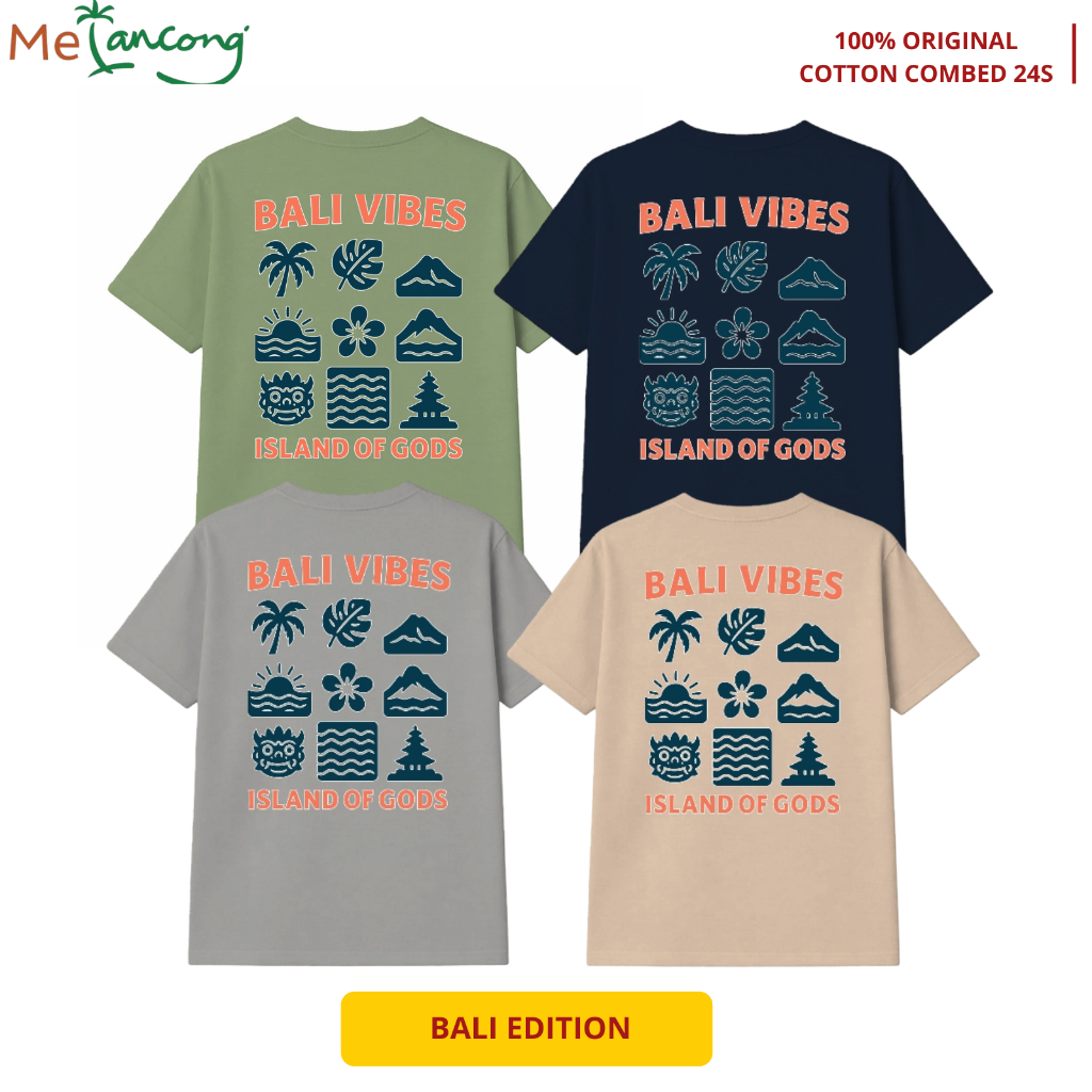 T-shirt Kaos Lengan Pendek Baju Pria Wanita Combed Cowok High Kain Bali KSBL019