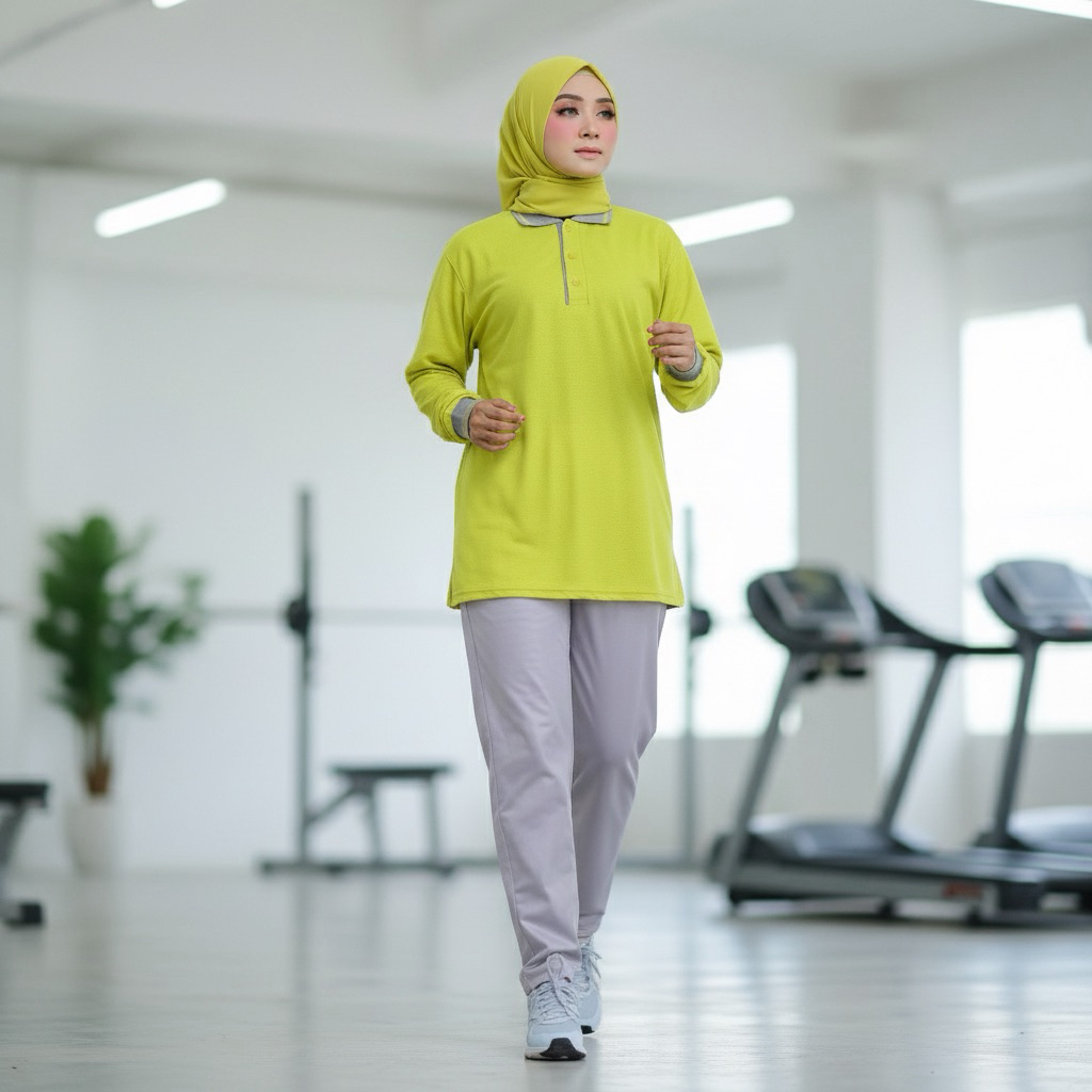 Kaos Kerah Lakos Lengan Panjang Setelan Baju Olahraga / Seragam Baju Olahraga Wanita Dan Pria