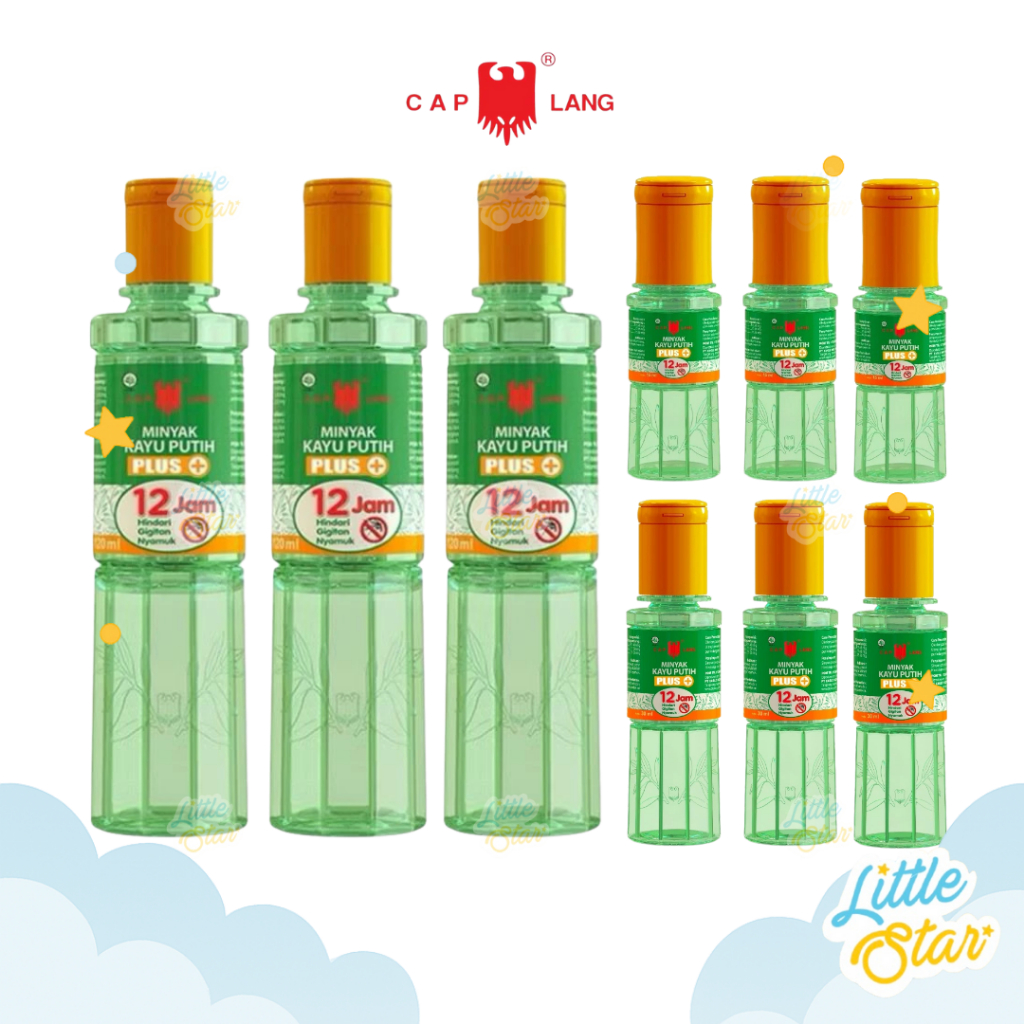 Triple Pack 3 Pcs Cap Lang Minyak Kayu Putih Plus Anti Nyamuk 12 Jam 120/60/30/15ml Caplang Grosir