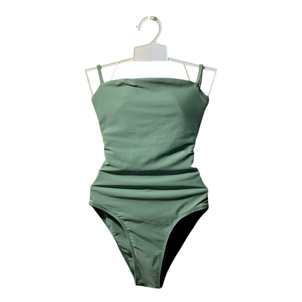 Swimsuit baju renang wanita hijau pastel bertali x xs-m
