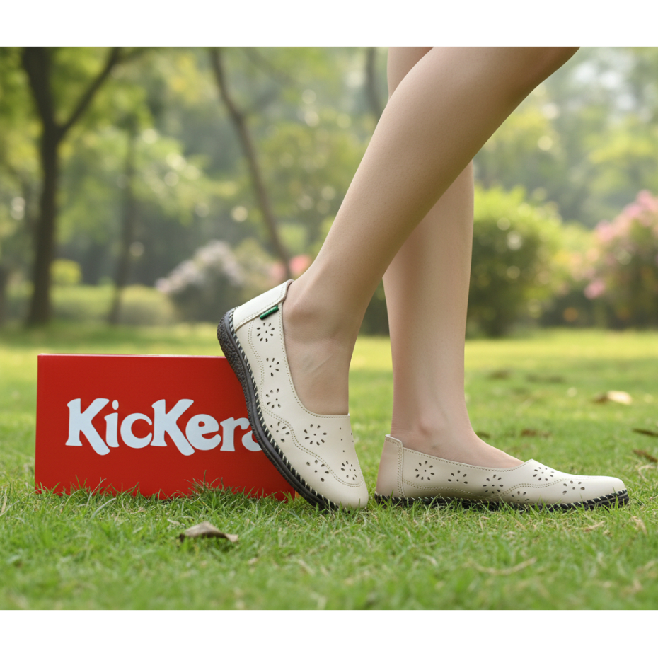 Sepatu Kickers Wanita MK-50 Cream