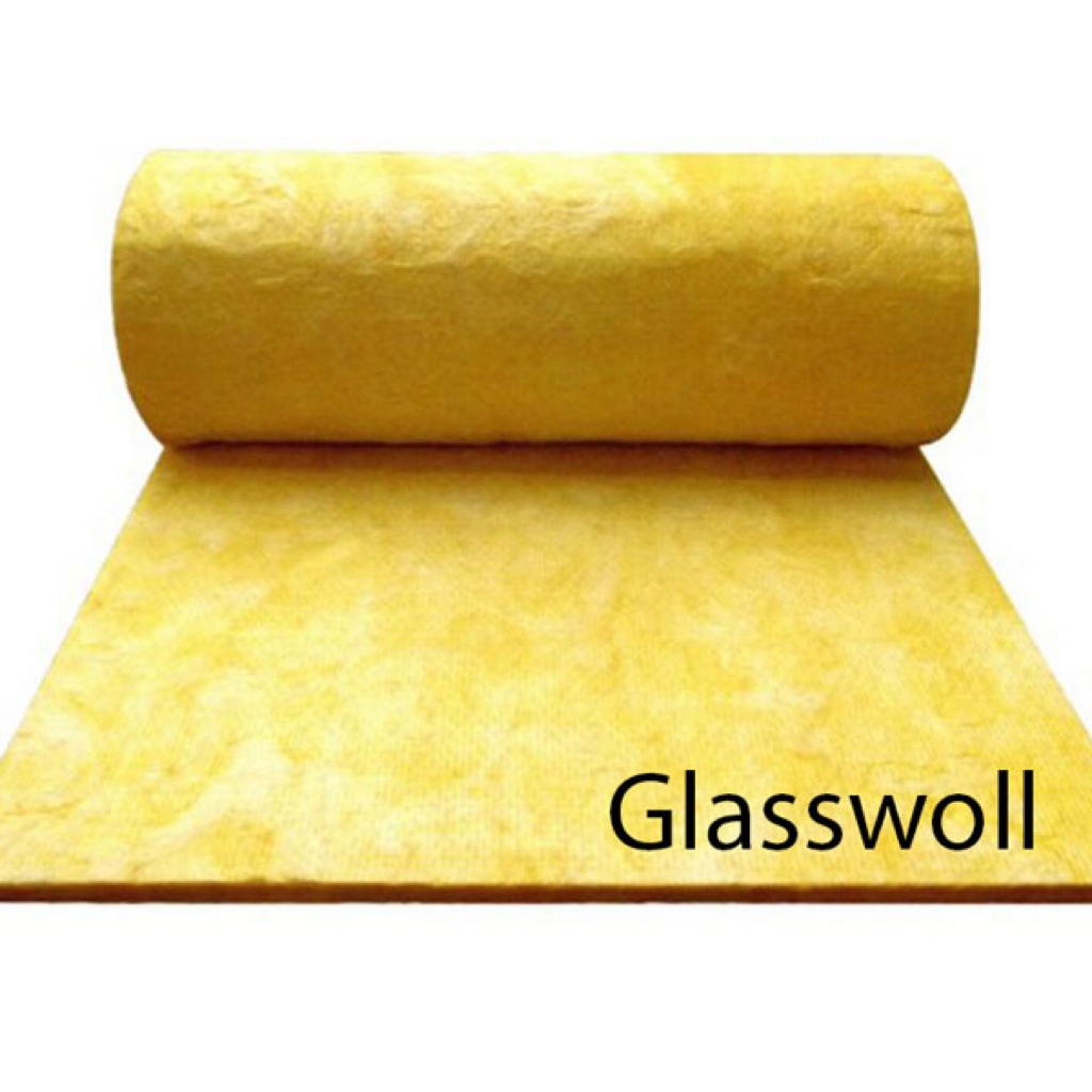 Glasswool peredam suara - Glasswool peredam panas / Tebal: 25mm - 50mm glasswool kuning rollan pered