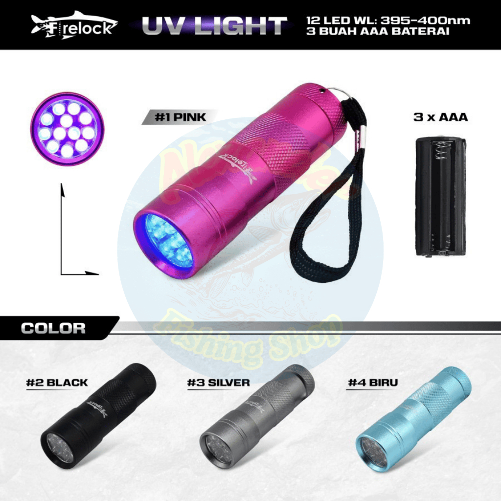 Senter Ultraviolet - Firelock Senter UV Light 12 LED