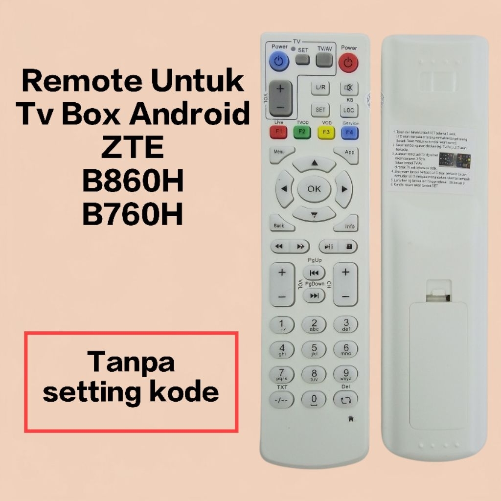 Remot Remote Stb Tv Box Android ZTE B860H, B760H