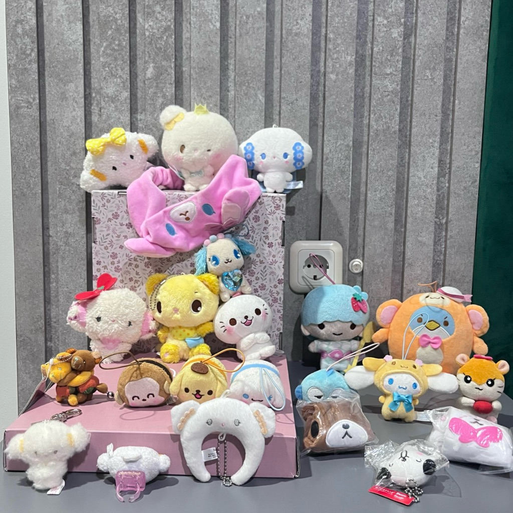 plush & keychain rare cogimyun, cogimyon sanrio, monkichi, sugarbunnies, kiki lala, tuxedo sam, etc