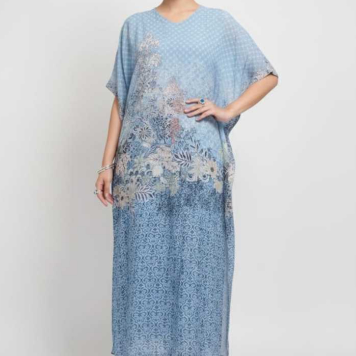 Eprise Kaftan N - AP1294B Blue | Gaun Maxi Wanita Muslim | Dress Kaftan | Dress Lebaran