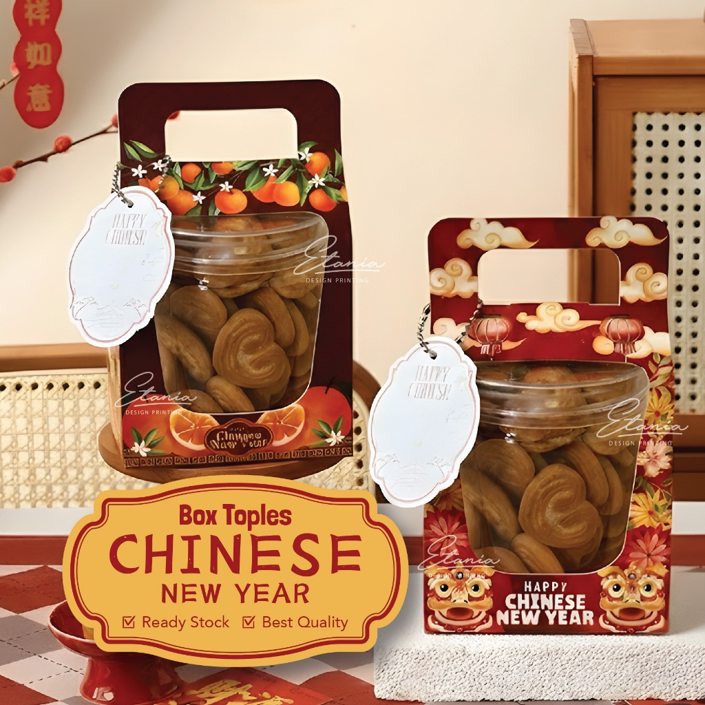 Kotak Toples Tabung Box Kue Kering Imlek Box Jinjing Imlek Sincia CNY Toples Tabung Kue kering