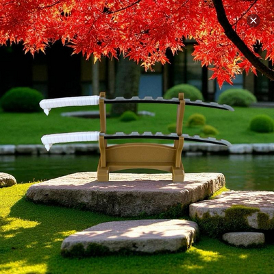 Miniatur Pedang Nichirin Inosuke Hashibira – Set 2 Pedang dengan Stand Pajangan