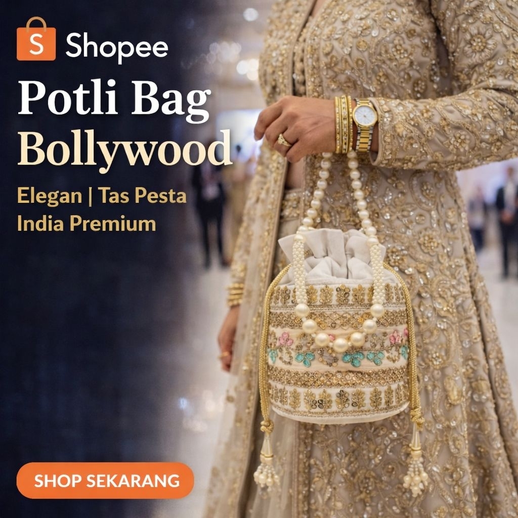 Tas india // potli bag india // Tas pesta // Tas etnik // Tas mewah swarovski