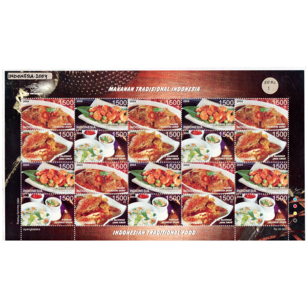 Prangko Indonesia - Prangko Seri Makanan 1 MS42 2004