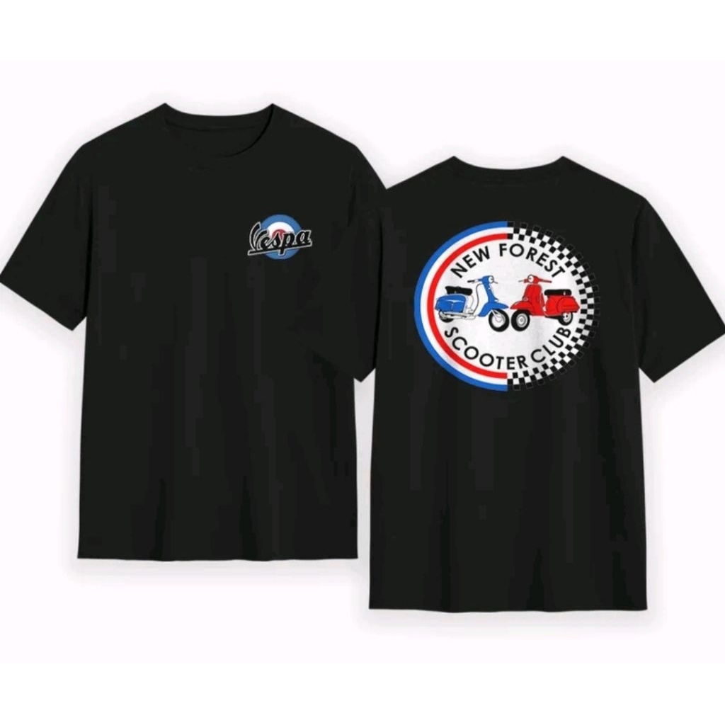 Kaos T-shirt VESPA NEW FOREST SCOOTER CLUB Kaos Distro viral unisex