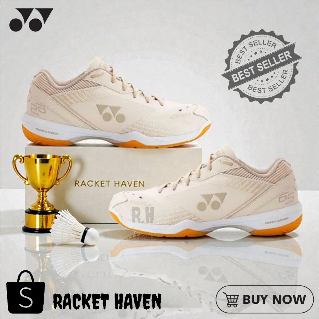 Sepatu Badminton Yonex SHB 65 Z3 C-90 Wide Natural Lateral Shell Ecopet