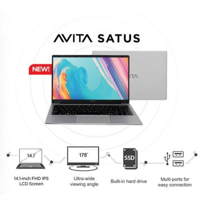 AVITA SATUS S101 N4020 8GB 256GB W11 14.0 SILVER
