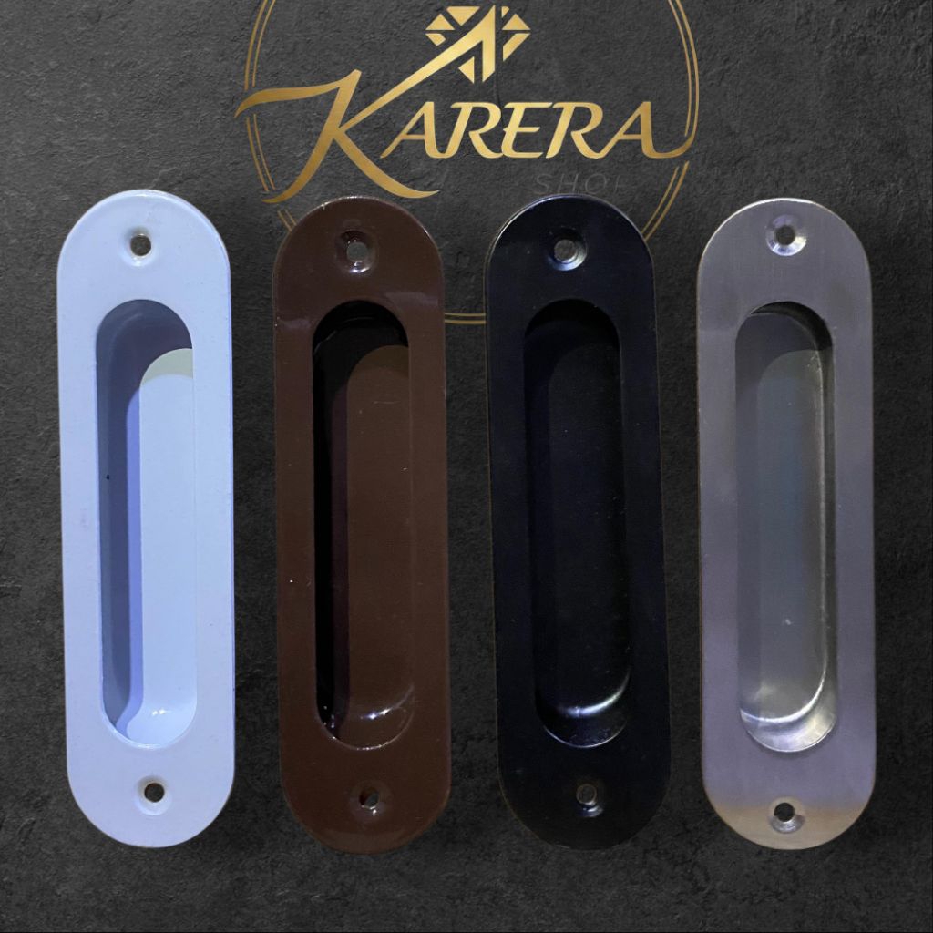 Hendle Pintu Geser atau Handle tanam oval 3×12 stenlis tell
