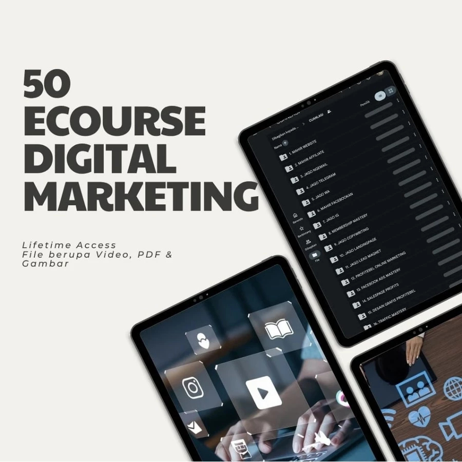 50 Produk Digital Marketing PLR 2026 - Paket Ecourse Template Software Terbaru Murah Best Seller