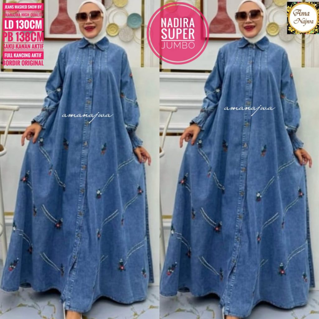JUMBO LD 154 DAN LD 130 NADIRA GAMIS BAJU WANITA BY AMANAJWA